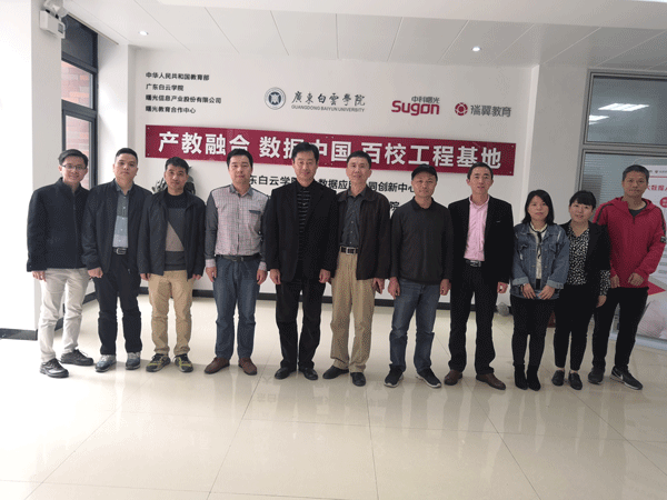 广州工商学院彭平主任(右六)一行与我院万世明院长(左五)等领导在大数据应用协同创新中心合影.gif